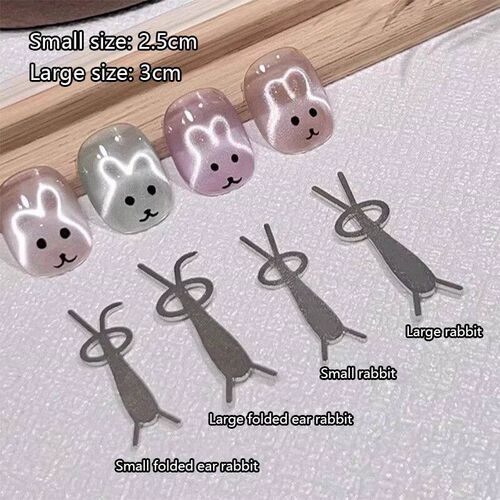 1pc Rabbit Shaped Magnet Nail Art Cat Magnet for Creating Cu