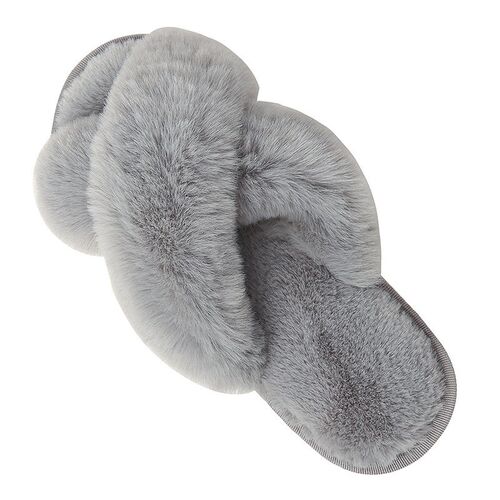 Slippers Plush Cross Tape Cotton Indoor Warm Mao Mao Slipper