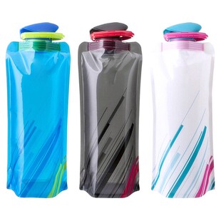 700ml Folding Drinking Water Bag Soft Flask Bladder Cycling