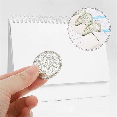 30 Pcs Planner Discs Solid Colored Powder Buttons Decor