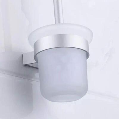Space Aluminum Toilet Brush Holders Wall Mounted, Sliver Toi