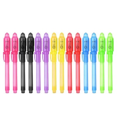 2/4/8/14pcs UV Light Pen Invisible Magic Pencil Secret Fluor