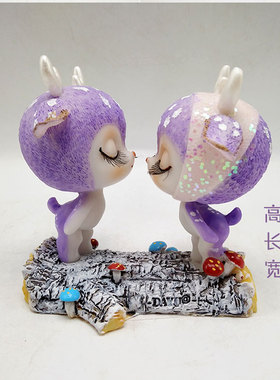 汽车用品创意内饰车饰一路平安小鹿车内装饰品中控台车上车载摆件