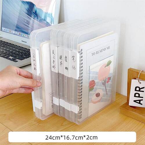 Plastic Document Organizer Organized Clear Square Shape Stor