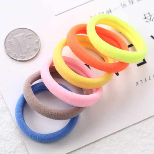 50pcs/bag 40mm Pure White Hair Holders Rubber Bands Elastics