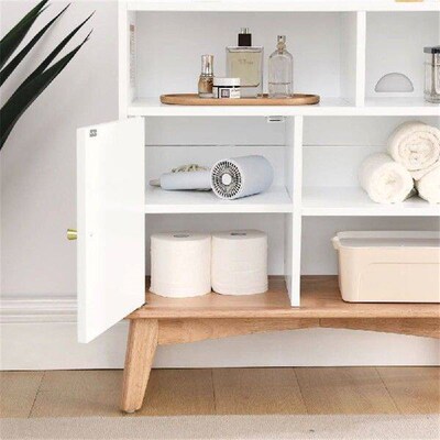 Sideboard Buffet Cabinet Wood Floor Storage Console Table