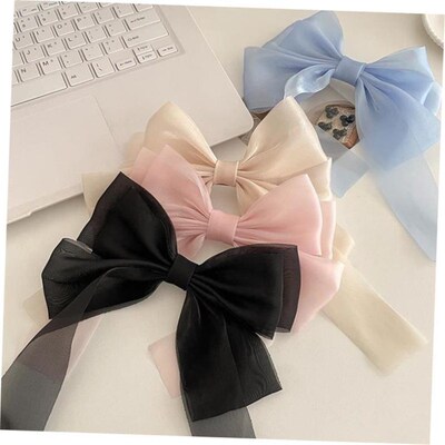 Red bow tie hairpin female Headband hair accessories clip
