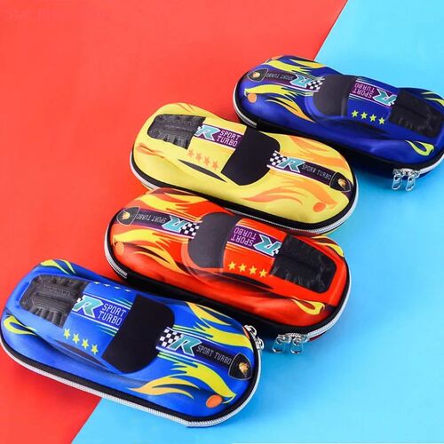 3D Racing car Pencil cases Cartoons school pencil case for c