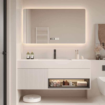Now Rock Plate One Basin Seamless Basin Bathroom Cabinet Com