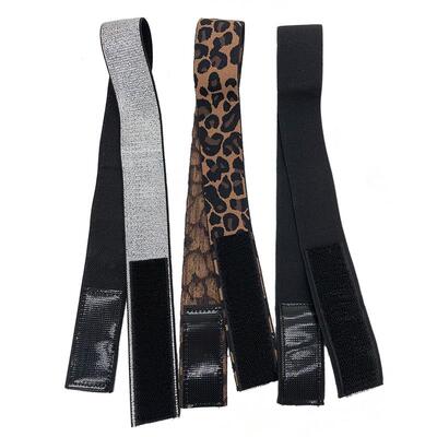 3 Pieces Wig Elastic Band Silvery Leopard Black Lace Melting