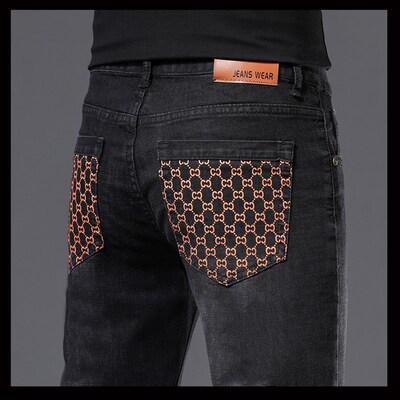 Jean Homme Pantalones Hombre Pantalon Jeans Men Pants Black