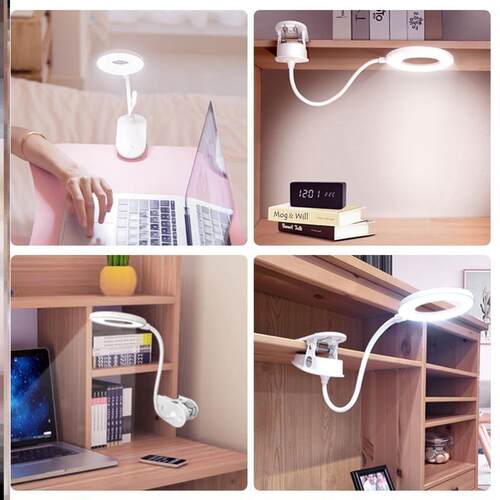Clip LED Desk Lamp Reading Lamp Study Light Rechargeable台灯