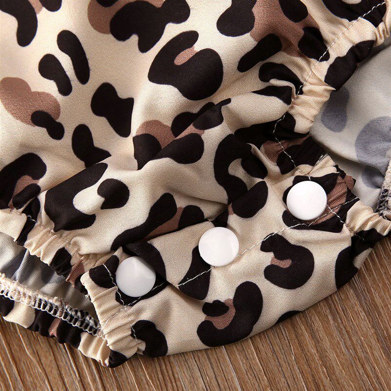 Citgeett Summer 2PCS Infant Baby Girl Leopard Romper Jumpsui