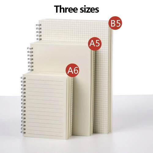 A5 A6 B5 Spiral book coil Notebook To-Do Lined DOT Blank Gri