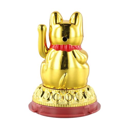 1pcs Eco Friendly Solar Waving Lucky Cat Ornament, Continuou