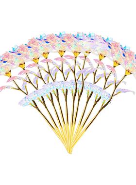 10pcs+Valentines+Day+Creative+Gift++Foil+Plated+Rose+Gol