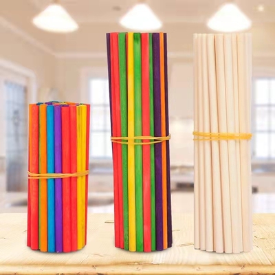 50 PCS Natural Wood plant sticks Wooden Popsicle Stick Ho