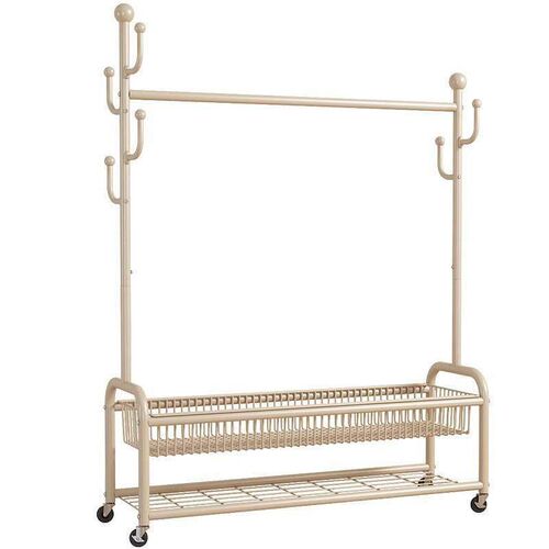 Simple clothes hanger coat storage rack shoe shelf stool衣架