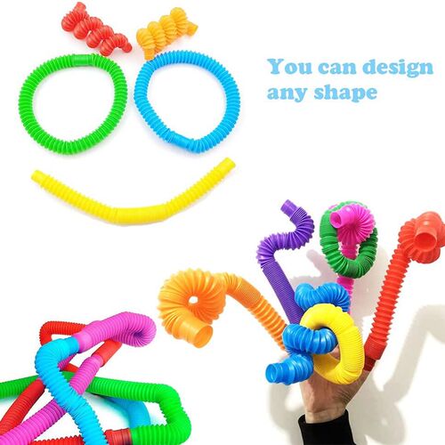 8Pack Large Pop Tubes Fidget Toys Sensory Toy for Sress Anxi