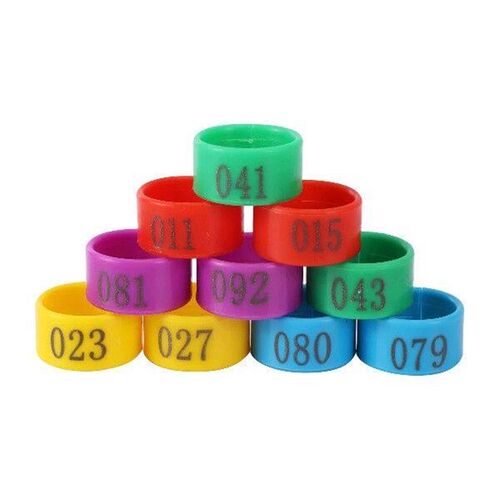 Chicken foot ring with numbers 001~100 Inner Diameter
