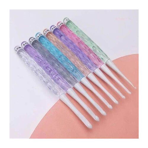 8Pcs Ergonomic Crochet Hook 8 Size Long Handle Crochet Hook
