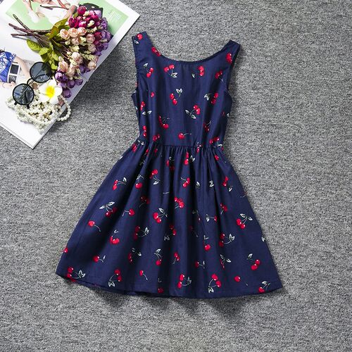 2021 Todder Baby Girl Summer Dress Cherry Printed Tutu Girls