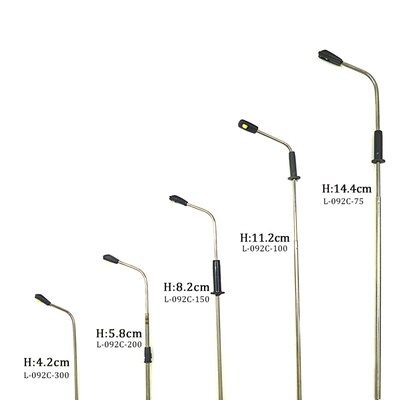 50pcs 1:75-1:500 Scale ama Architectural Metal Lamp Model 3V