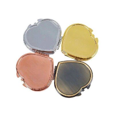 3 Grid Metal Heart-Shaped Pill Boxes Medicine Organizer