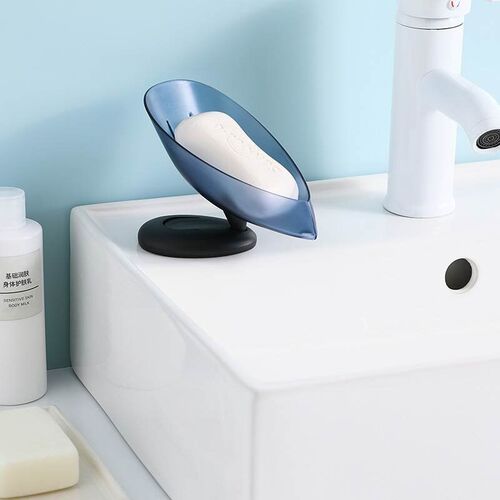 Leaf Shape Sucker Soap Box Drain Soap Dishes Holder Box Bath