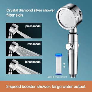 filter purification water 3mode shower head power showerhead