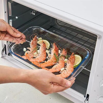 Toughened Pyrex baking tray family fish dish oblong for oven