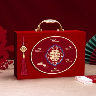 装彩礼钱的盒子彩礼箱20万现金礼盒10万订婚六样礼盒提亲聘金礼盒