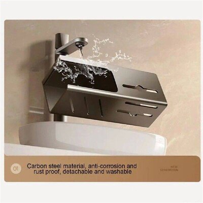 Wall-mounted Toilet Paper Holder Modern Bathroom Storage