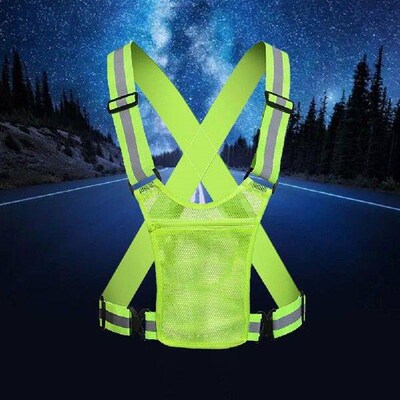 Reflective Safety Vest Lightweight Elastic Safety Vest with