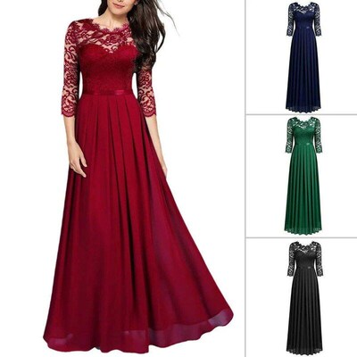 2024 Summer Plus Size 3XL Lace Evening Dress Long Luxury Ele