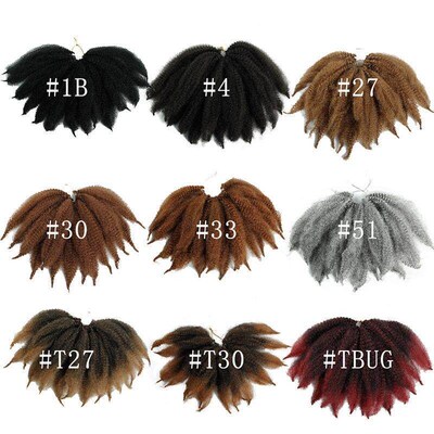Short Marley Braids Crochet Twist Afro Kinky Synthetic Hair