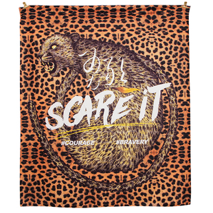 郑梅杰设计野豹子潮流背景挂布挂毯抖音卧室宿舍房间床头装饰墙布