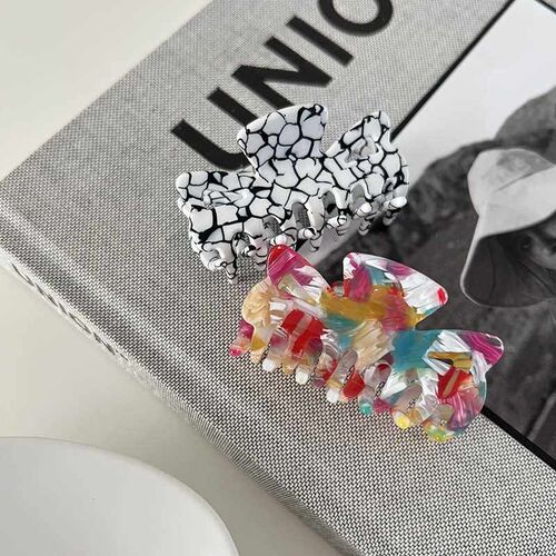 Magic Color tic Acid Bow Grab Clip Textured Niche All-match