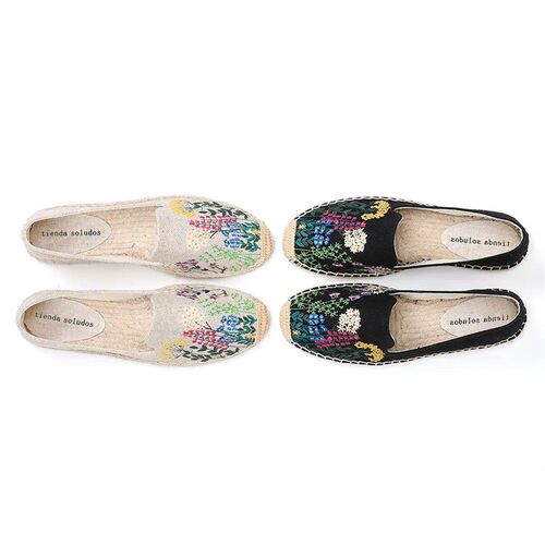 2023 Round Toe Espadrilles Shoes Flat Ladies Fashion Comfort