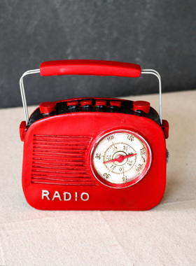 欧式复古老式怀旧 收音机 酒吧咖啡厅家居装饰摆件道具 时光记忆