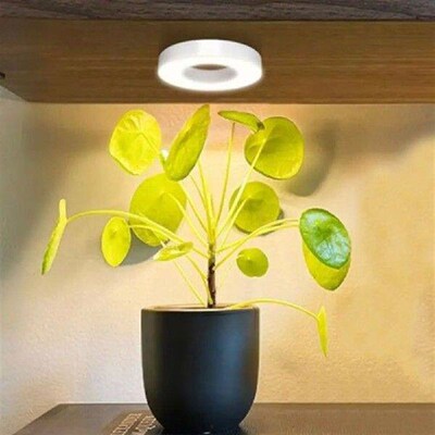 Full Spectrum Ceiling Grow Light 3/9/12H Timer LED Halo