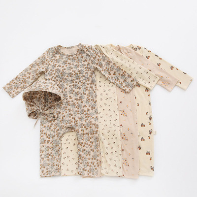 0-24M Newborn Kid baby Boys Girls Clothes Spring Print Rompe