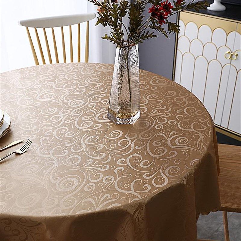 圆桌圆形桌布防水防油免洗防烫家用餐桌垫酒店饭店大圆桌台布布艺,居家布艺,桌布,淘宝优惠券,粉丝福利购,淘宝优惠卷