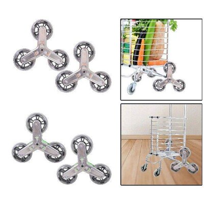 2x Triangle Stair Climbing Wheels Triangular Wear Resistant