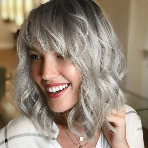 Womens Wigs, Short Curly Hair, High Temperature Silk Chemic