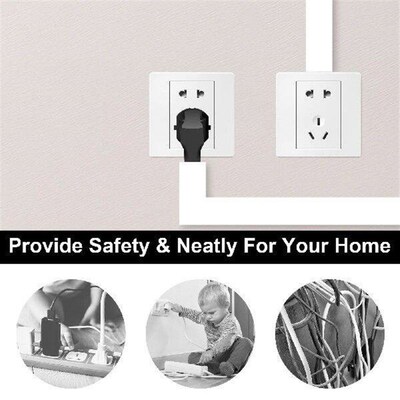 10Pcs Cord Hider 157inch Cable Cover Raceway Kit PVC White