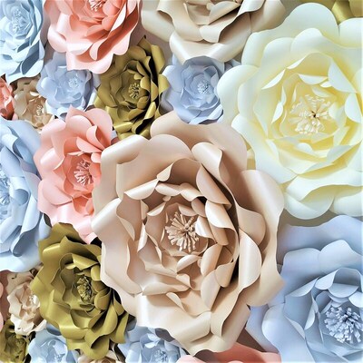 DIY Giant Paper Flower Large Rose for Wedding Backdrops Deco