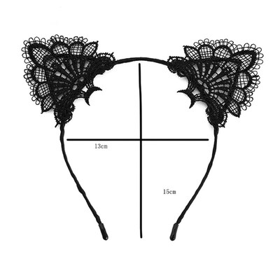 Lace Cat Ears Headband Women Girls Hair Hoop Party Decoratio
