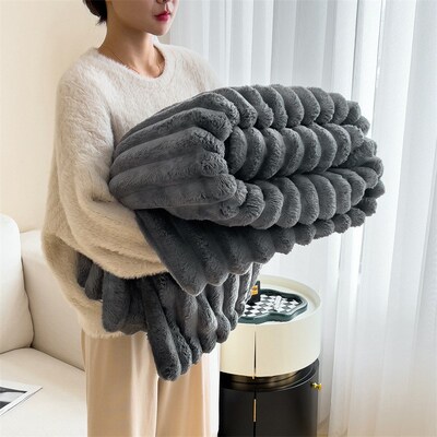 Blanket Soft Throw Blanket On Sofa Bed Plaids Adult Home Tex