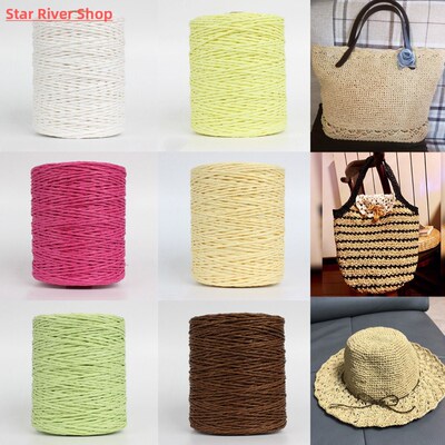 Raffia Paper Yarn Ribbons Hand-knitted Lafite Raffia Straw R